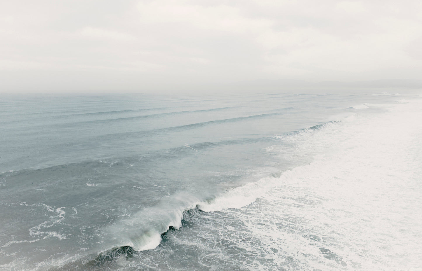 Waaay Outside - Manhattan Beach Soft Blue Wave Photo